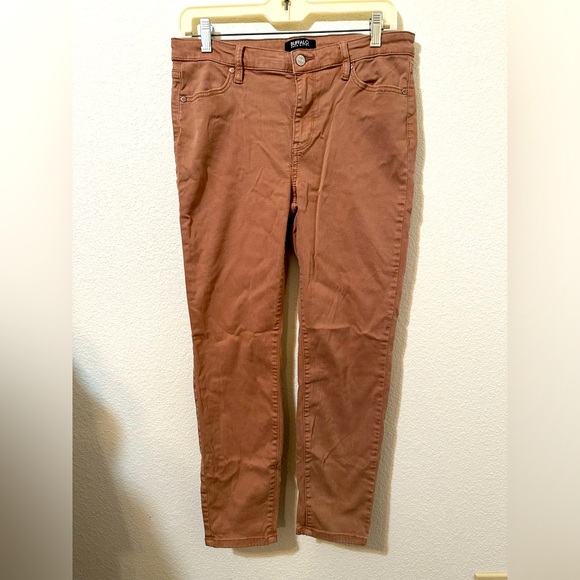 BUFFALO DAVID BITTON Havana High Rise Ankle Skinny Jeans Terracotta Brown EUC - Picture 4 of 9